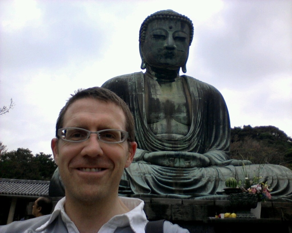 Me in front of the Big Buddha statu in Kamakura